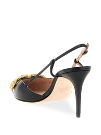 VALENTINO GARAVANI Valentino Garavani Women Vlogo Signature Leather Slingback Pumps