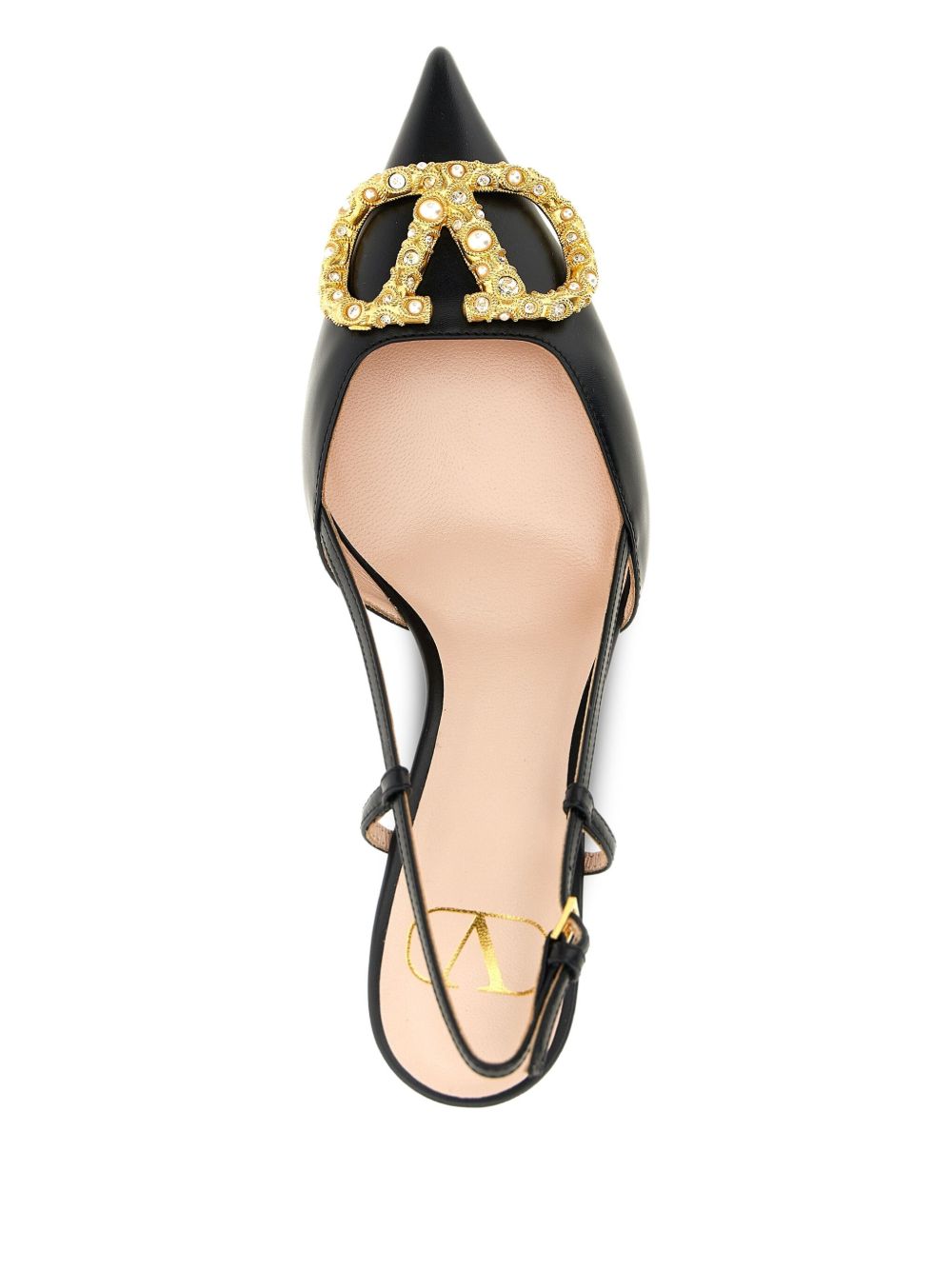 VALENTINO GARAVANI Valentino Garavani Women Vlogo Signature Leather Slingback Pumps