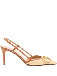 VALENTINO GARAVANI Valentino Garavani Women Vlogo Signature Leather Slingback Pumps