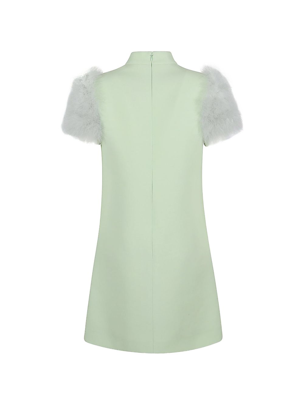 Valentino Women Feathered Wool And Silk Dress