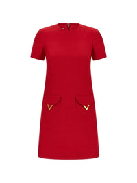 Valentino Women Vlogo Signature Wool And Silk Dress