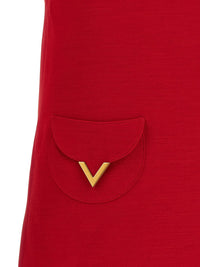 Valentino Women Vlogo Signature Wool And Silk Dress
