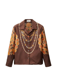 Versace Women Printed Silk Shirt