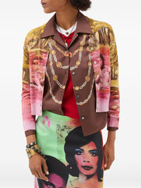 Versace Women Printed Silk Cardigan