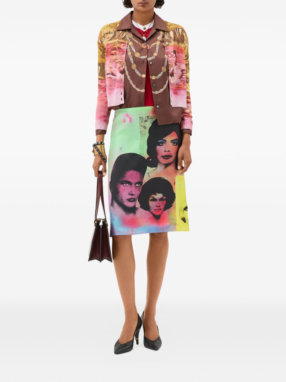 Versace Women Printed Silk Cardigan