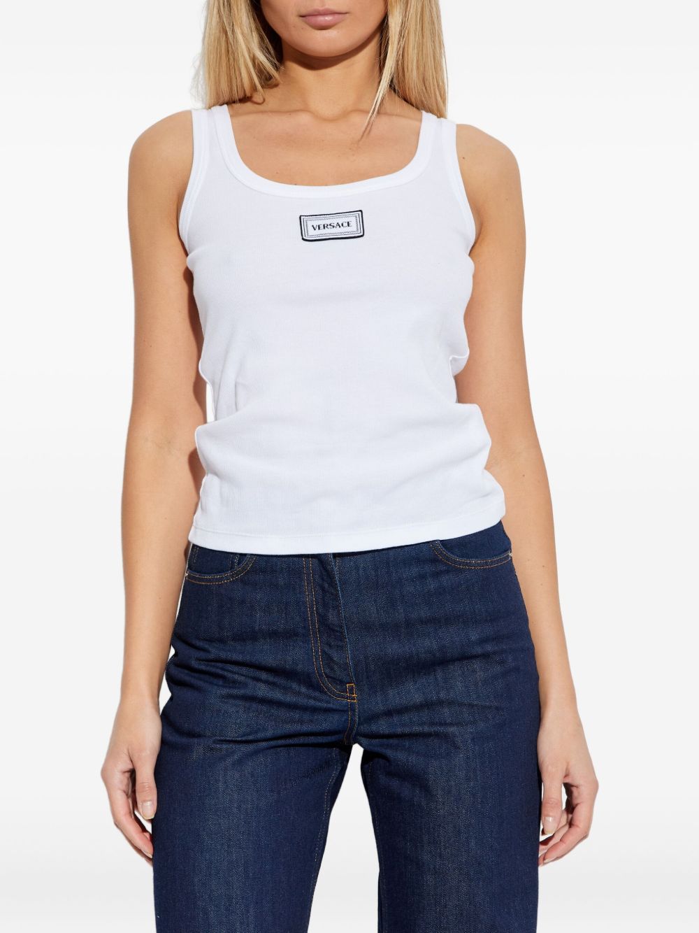 VERSACE Versace Women Logo Cotton Tank Top
