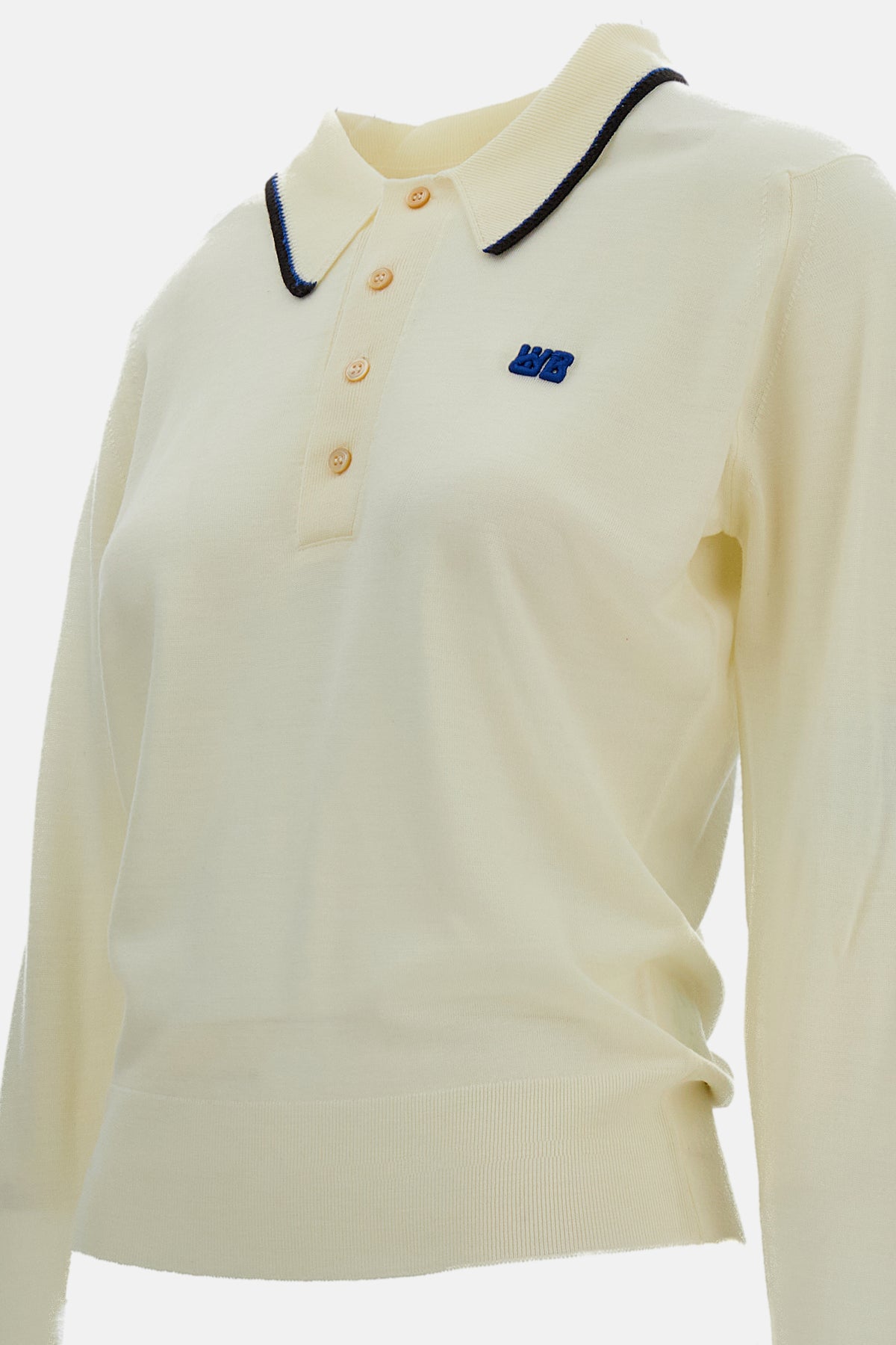 Wales Bonner Women Long Sleeved Polo Shirt John Smedley For Wales Bonner