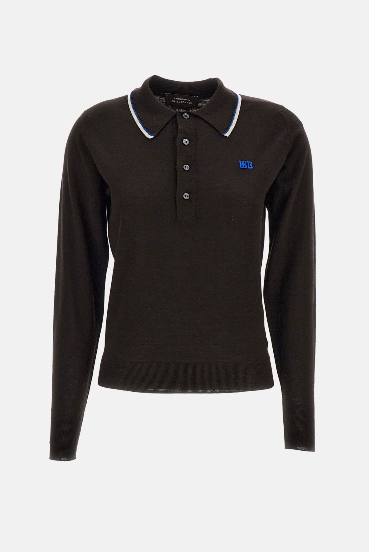 Wales Bonner Women Long-Sleeved Polo John Smedley For Wales Bonner