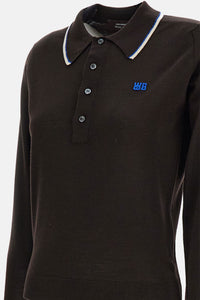 Wales Bonner Women Long-Sleeved Polo John Smedley For Wales Bonner