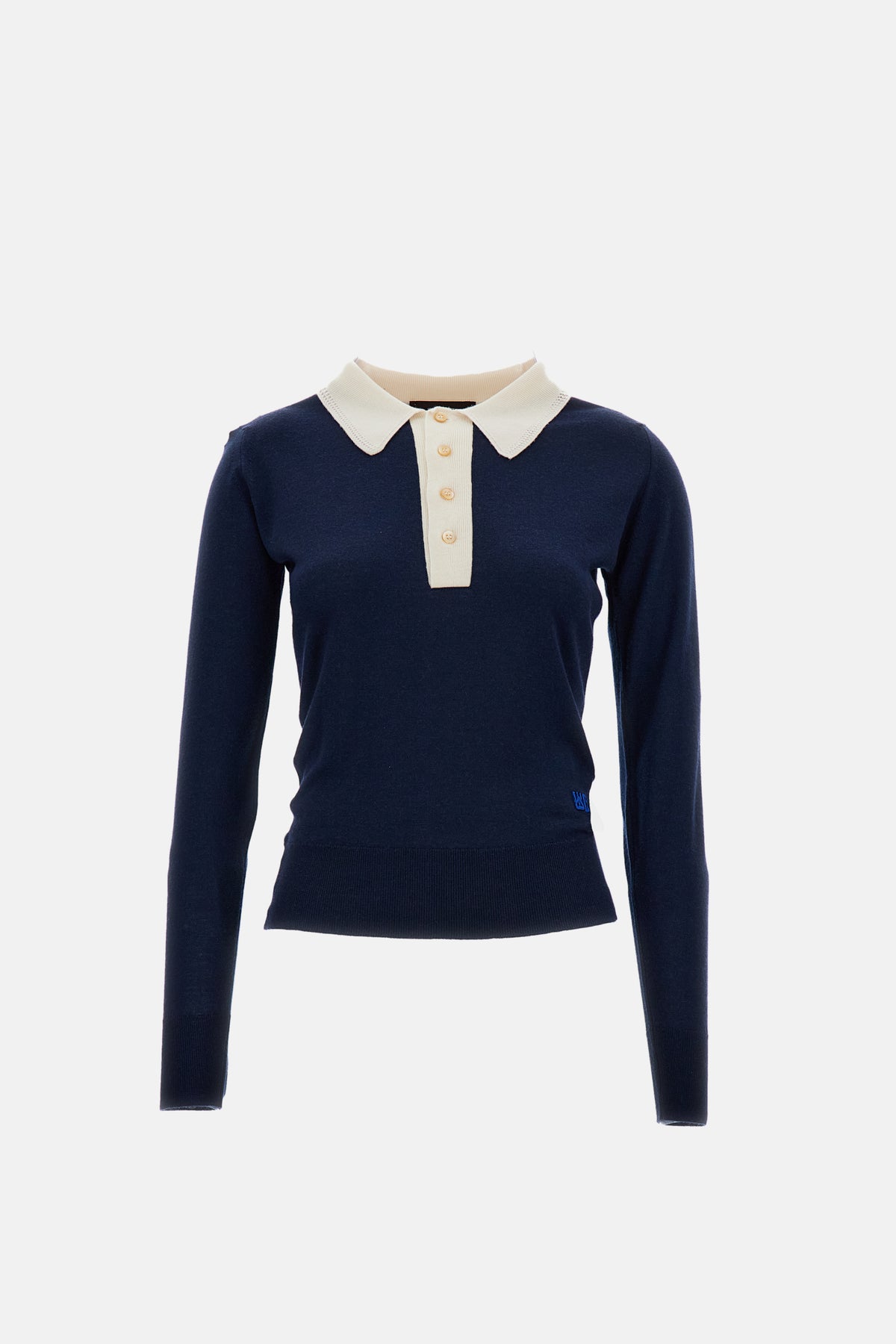Wales Bonner Women Long Sleeved Polo Shirt John Smedley For Wales Bonner