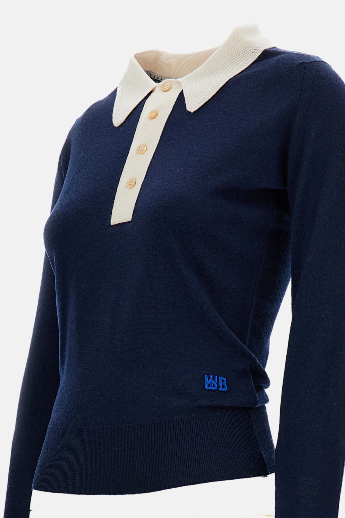 Wales Bonner Women Long Sleeved Polo Shirt John Smedley For Wales Bonner