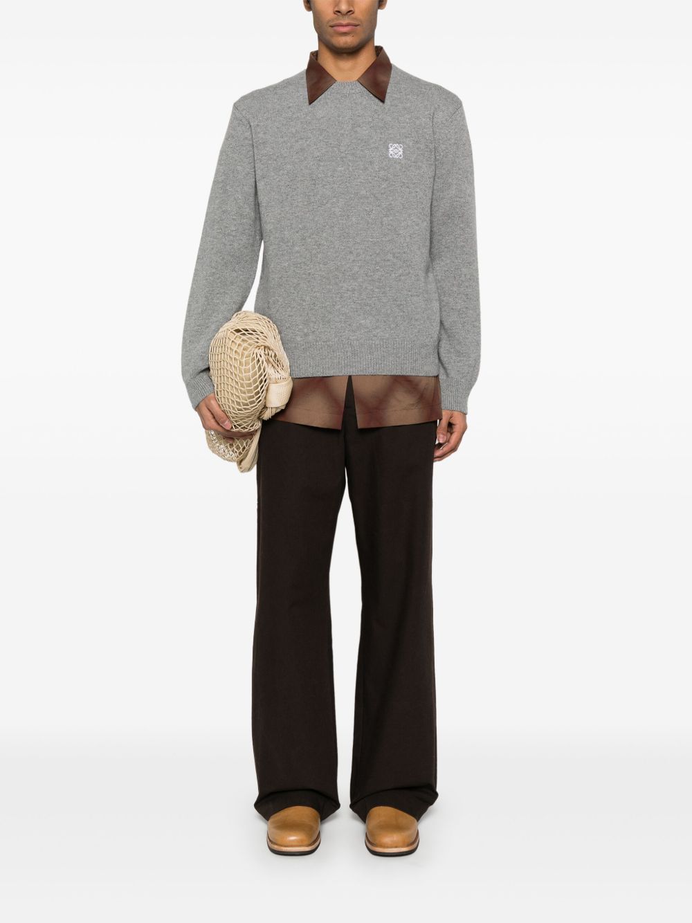 Loewe Men Anagram Wool Sweater
