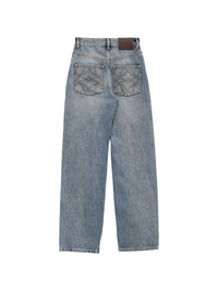 Loewe Women Anagram Denim Cotton Jeans