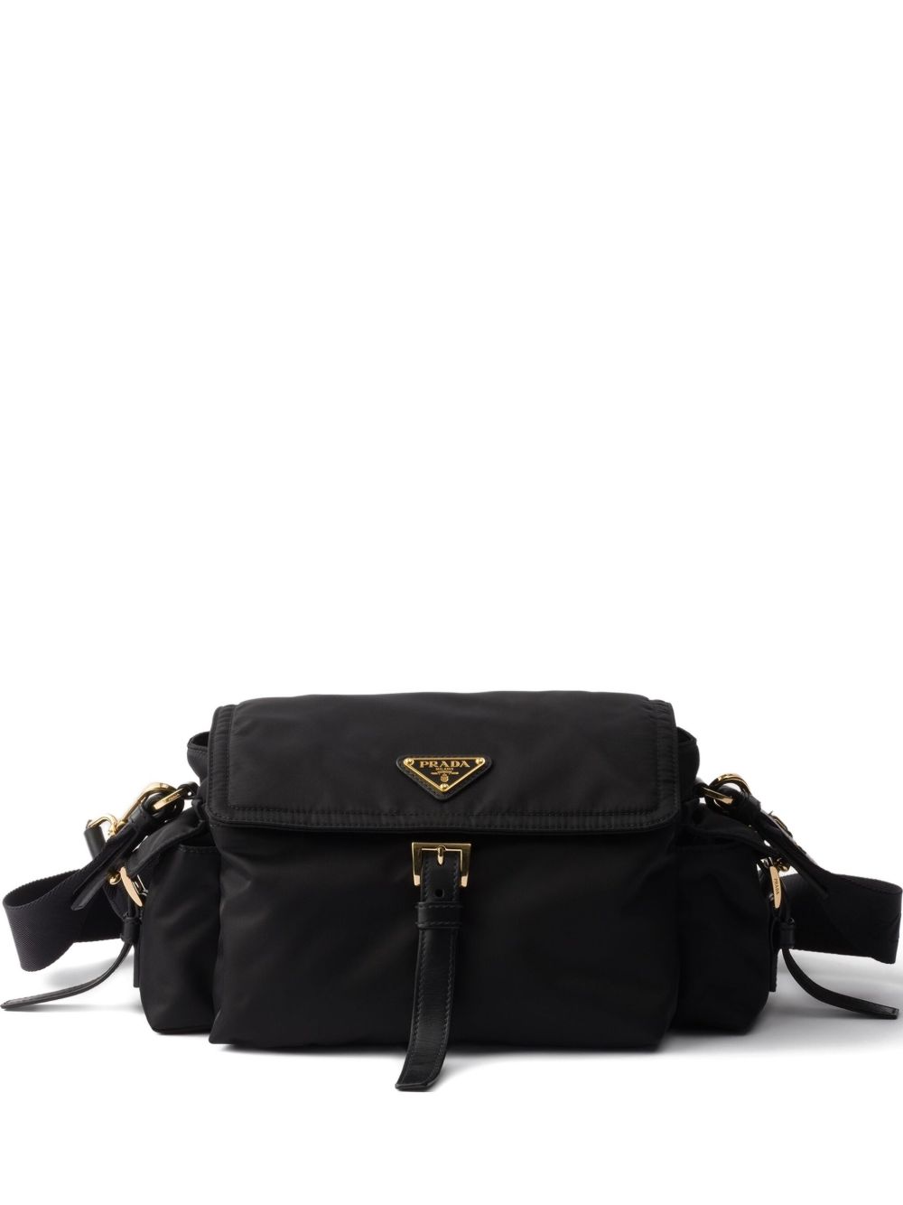 Prada Women Prada Explore Re-Nylon And Leather Shoudler Bag
