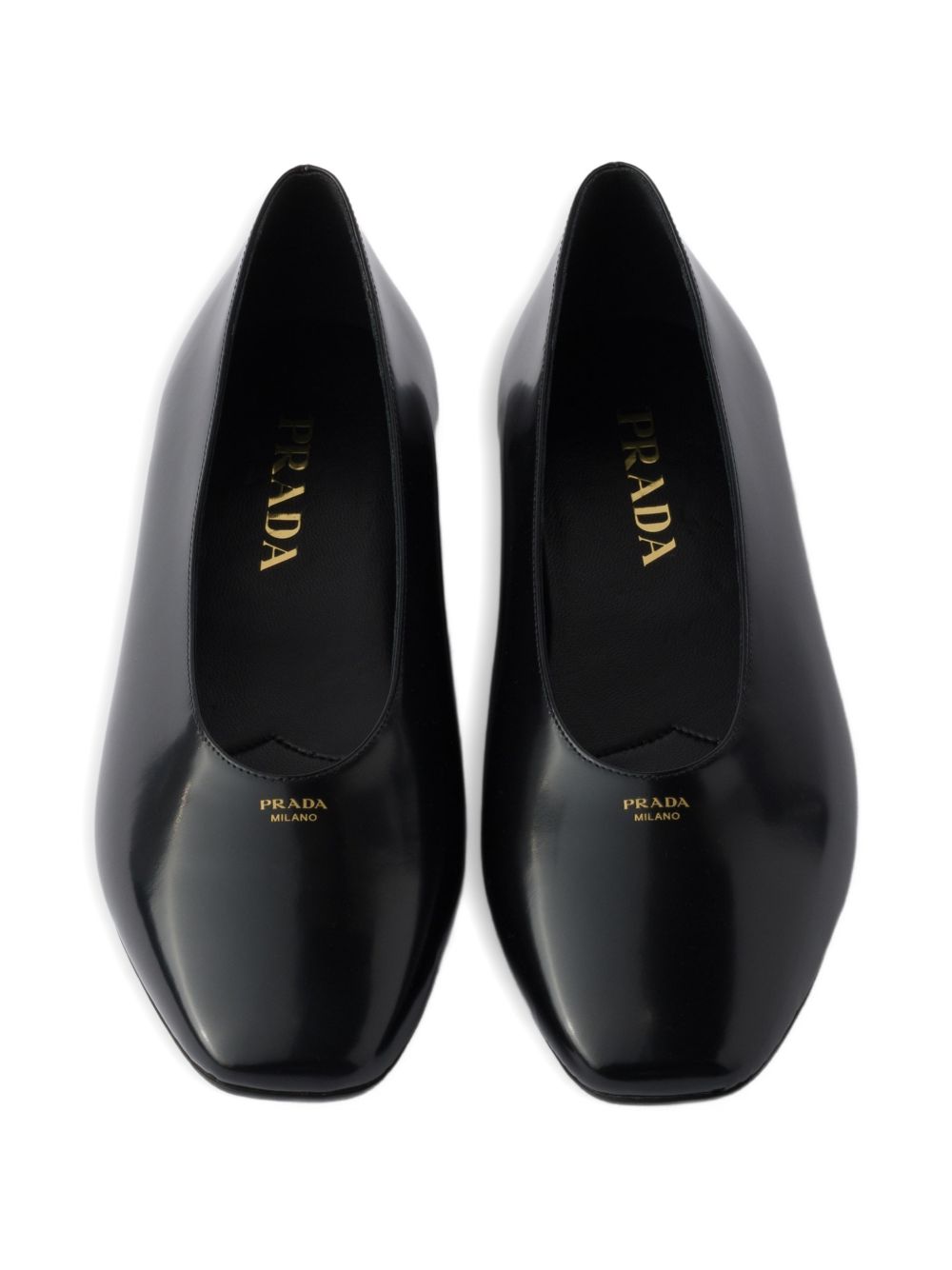Prada Women Leather Ballet Flats