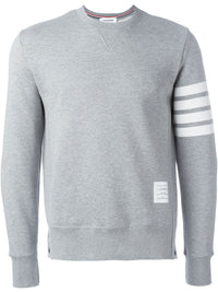 Thom Browne Men 4Bar Cotton Crewneck Sweatshirt