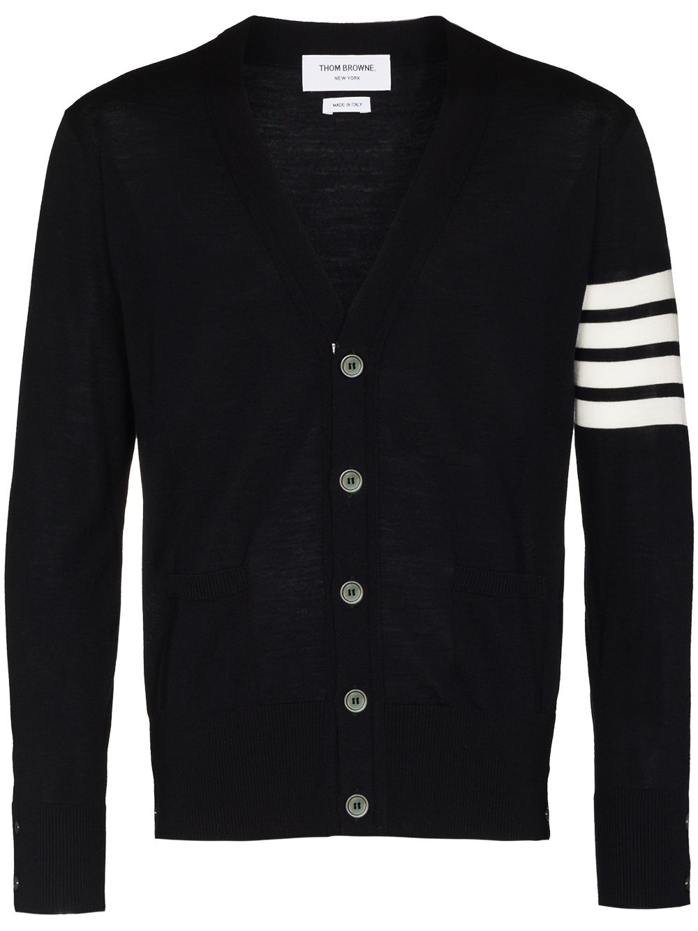 Thom Browne Men 4Bar Wool Cardigan
