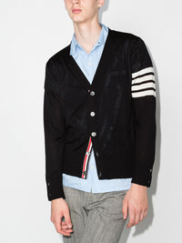 Thom Browne Men 4Bar Wool Cardigan