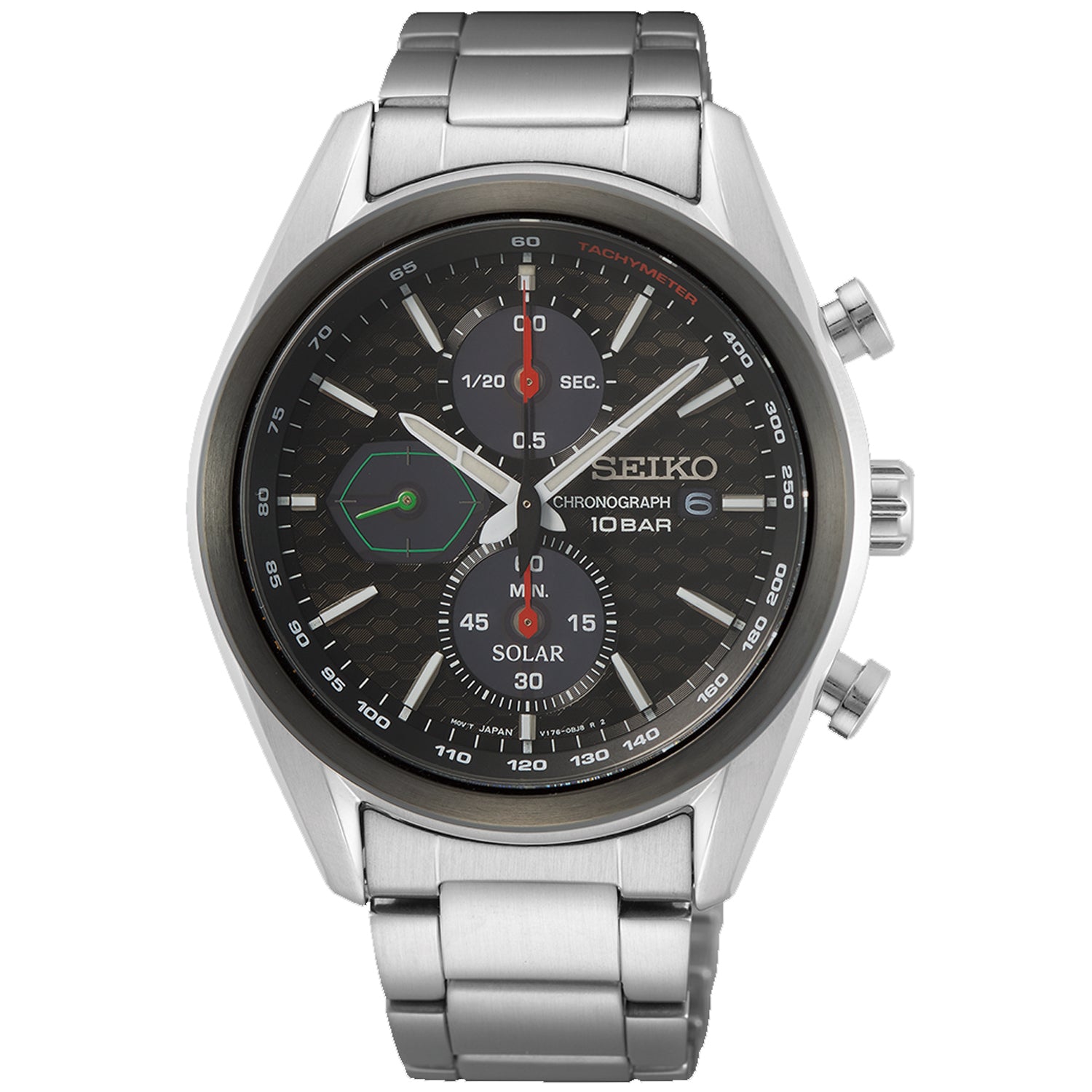 Seiko Men's Chronograph Black Dial Watch - SSC803 Black