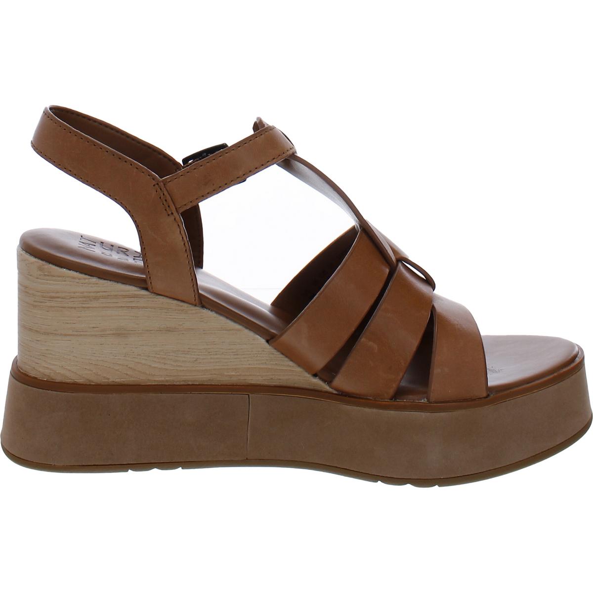 Barrett Womens Leather Strappy Wedge Sandals