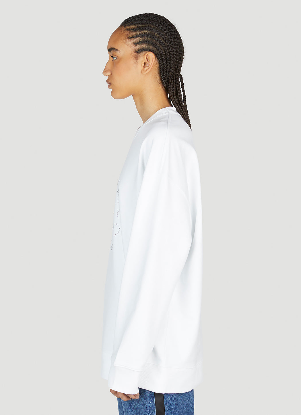 Stella McCartney Stella Mccartney Women Hotfix Rhinestone Logo Sweatshirt