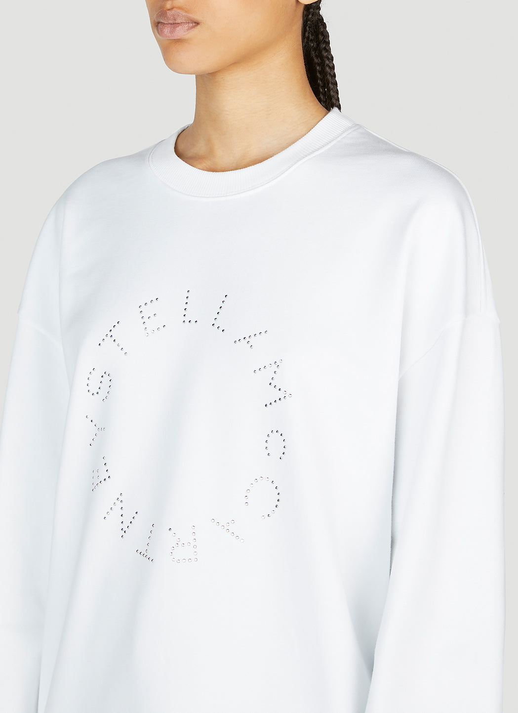 Stella McCartney Stella Mccartney Women Hotfix Rhinestone Logo Sweatshirt