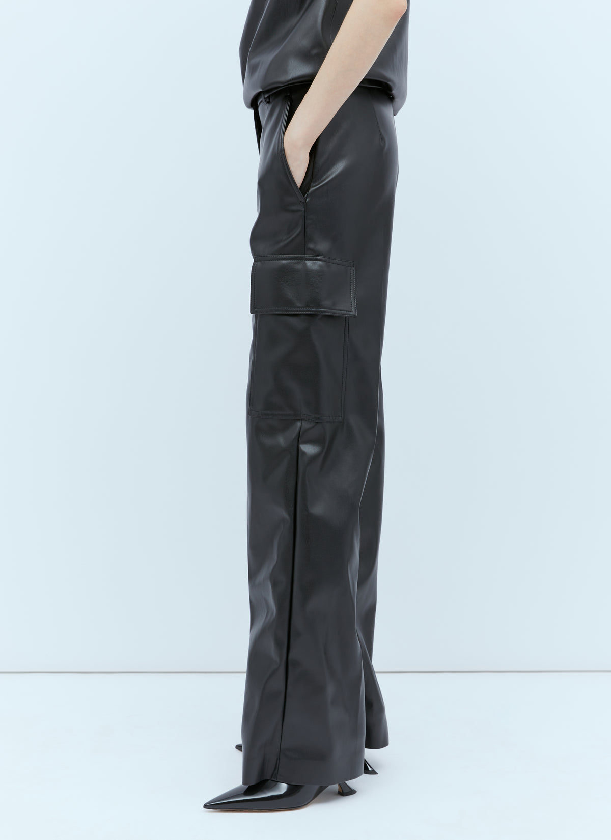 Stella Mccartney Women Cargo Vegan Leather Pants