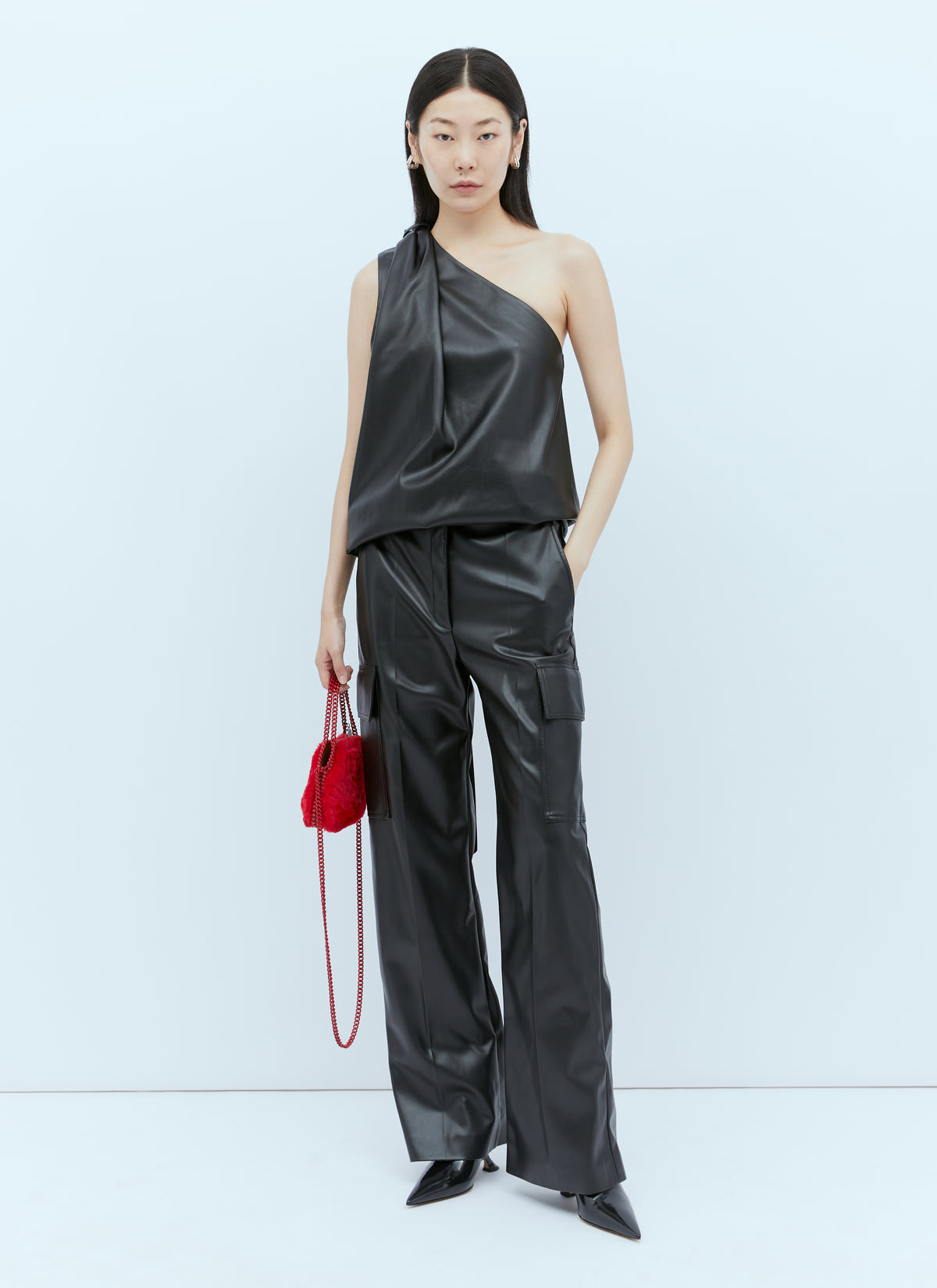 Stella Mccartney Women Cargo Vegan Leather Pants