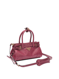 Prada Women Fuchsia Leather Mini Prada Bonnie Handbag