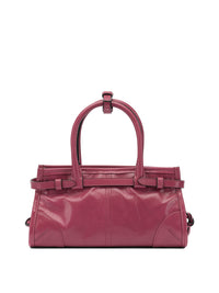Prada Women Fuchsia Leather Mini Prada Bonnie Handbag