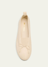 MIU MIU Miu Miu Women Ivory Nappa Ballerinas