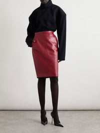 SAINT LAURENT Saint Laurent Women Leather Skirt
