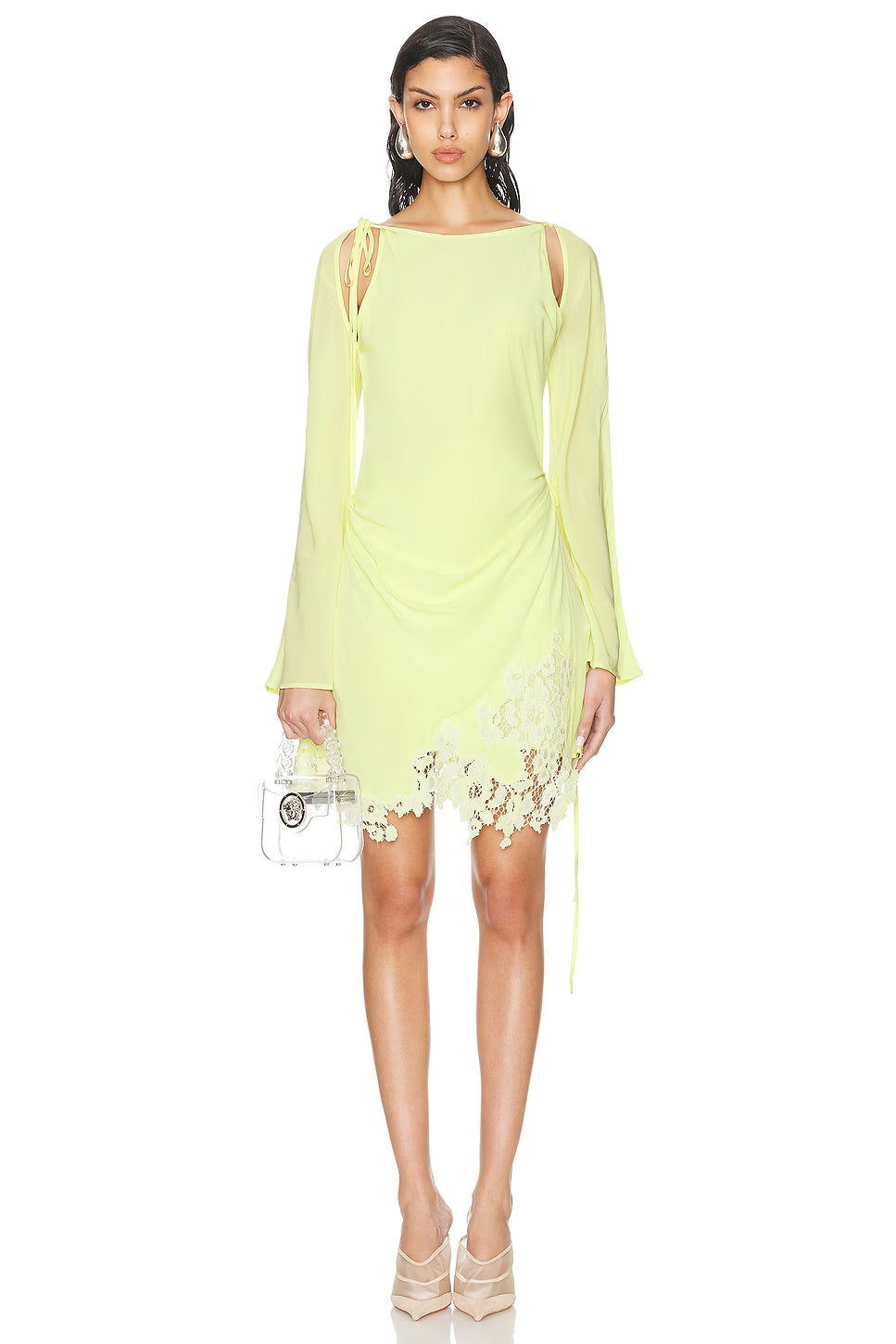 Acne Studios Women Floral-Lace Detail Mini Dress