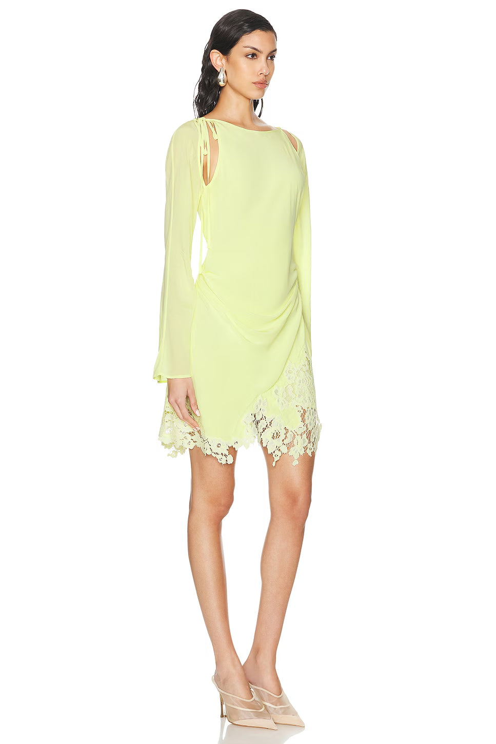 Acne Studios Women Floral-Lace Detail Mini Dress