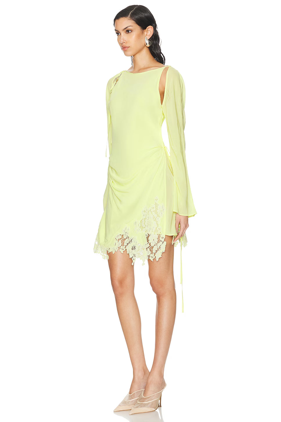 Acne Studios Women Floral-Lace Detail Mini Dress