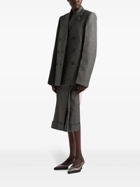 Prada Prada Women Wool Weave Midi Skirt Women