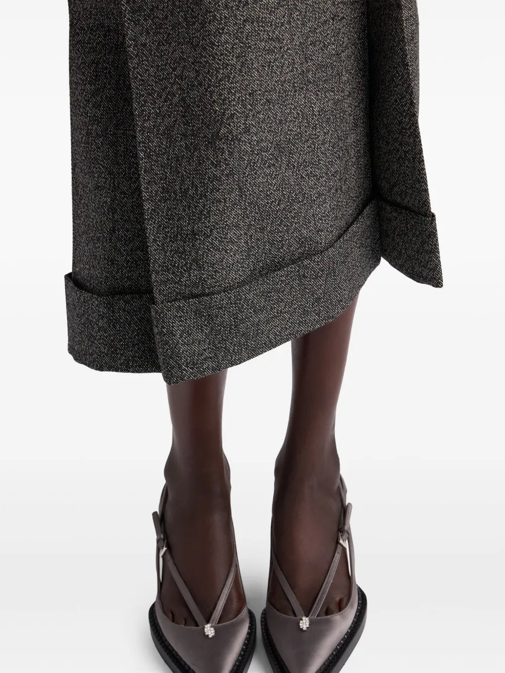 Prada Prada Women Wool Weave Midi Skirt Women