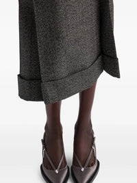 Prada Prada Women Wool Weave Midi Skirt Women