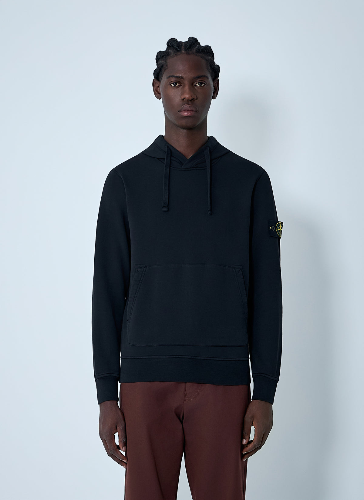 Stone Island Stone Island Men Compass Patch Hooded Sweatshirt