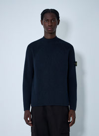 Stone Island Men Rib Logo Patch Sweater