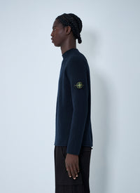 Stone Island Men Rib Logo Patch Sweater