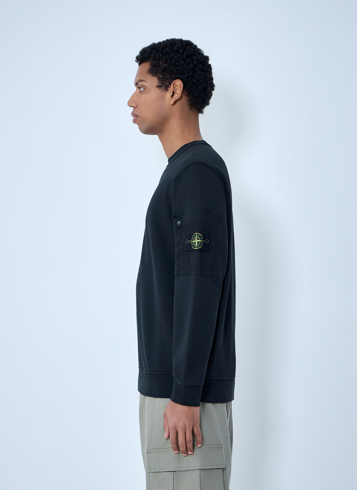 Stone Island Men Logo Motif Sweatshirt