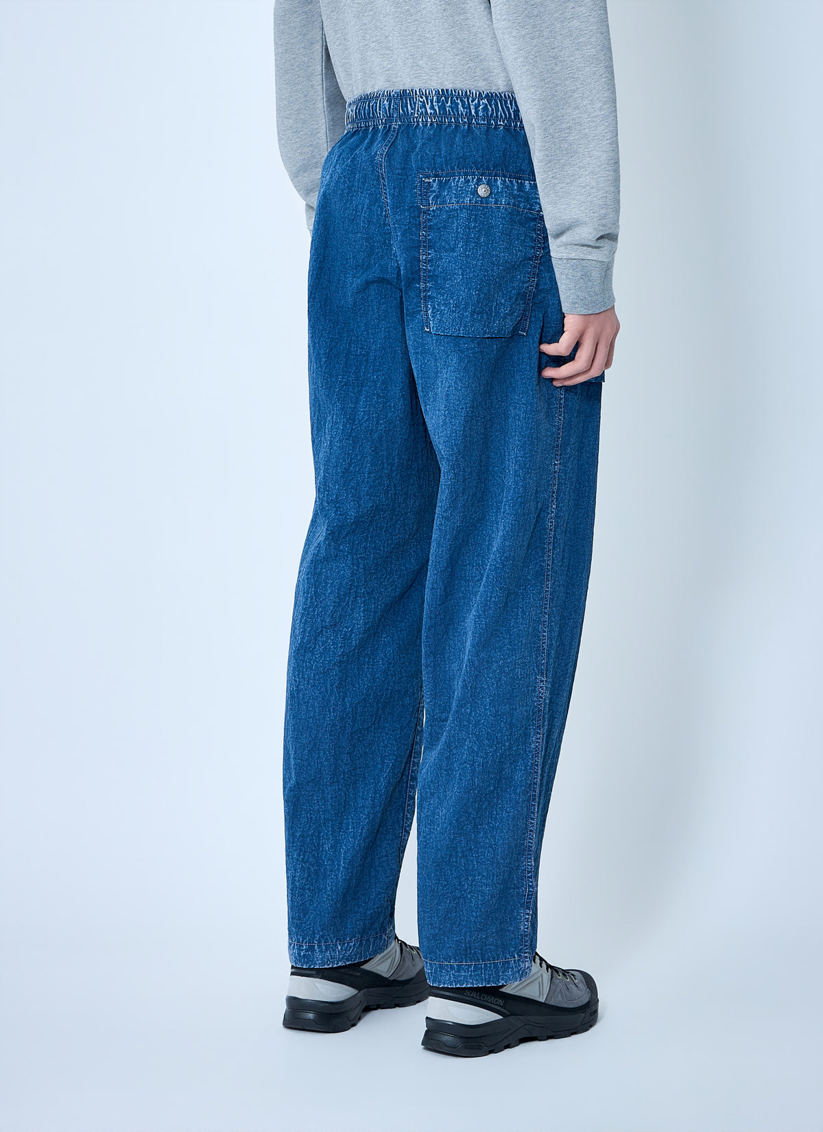 Stone Island Men Elasticated Denim Cargo Trousers