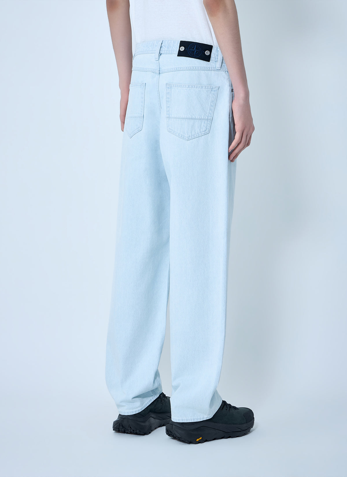 Stone Island Men Wide-Leg Denim Jeans