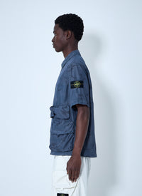 Stone Island Men Short-Sleeve Overshirt With Flap Pockets