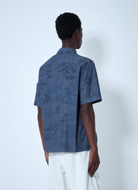 Stone Island Men Short-Sleeve Overshirt With Flap Pockets