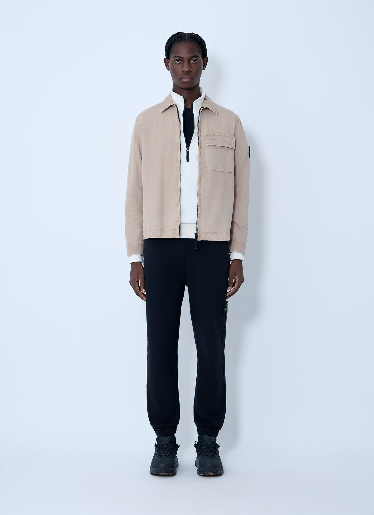 Stone Island Men Logo Patch Overshirt