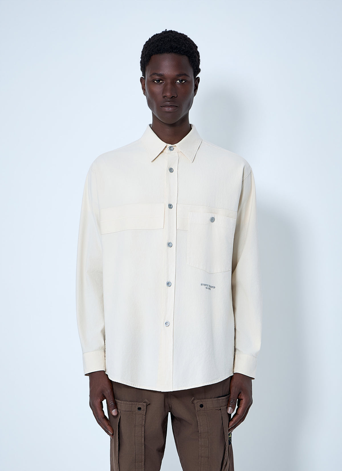 Stone Island Stone Island Men Long Sleeve Cotton Button-Down Shirt