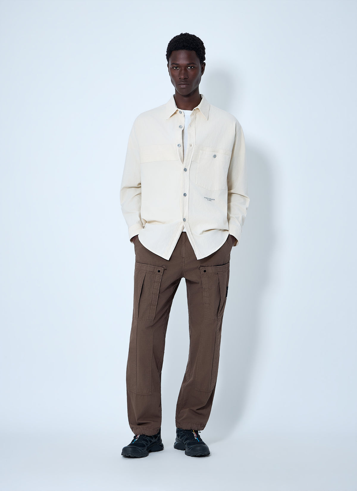 Stone Island Stone Island Men Long Sleeve Cotton Button-Down Shirt