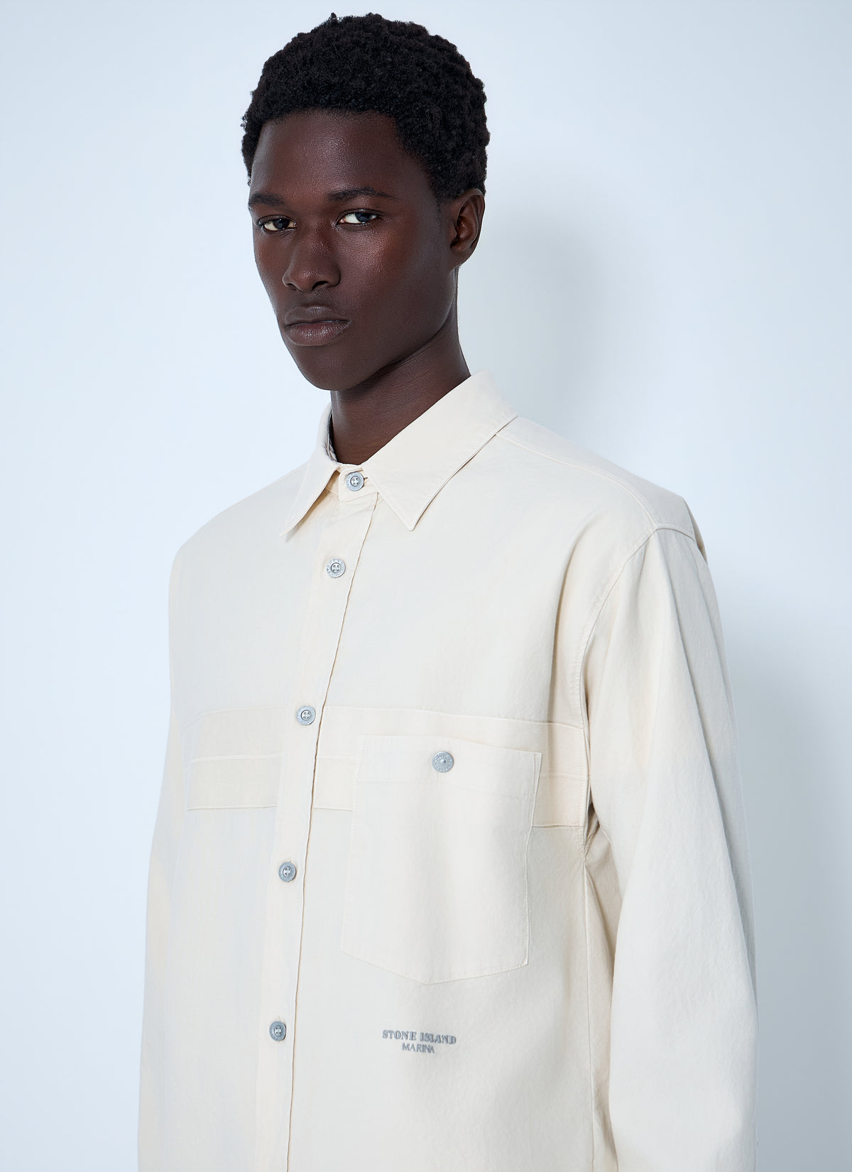 Stone Island Stone Island Men Long Sleeve Cotton Button-Down Shirt